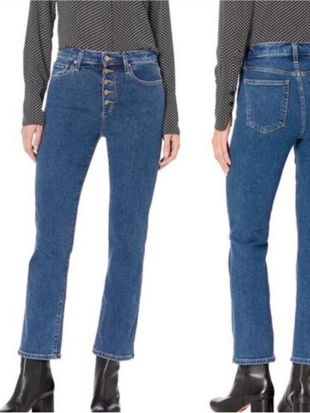 Joe’s Jeans The Callie High Rise Boot Cut Crop denim button fly size 32